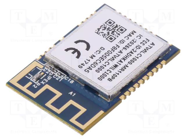 Module: WiFi; 18.2dBm; IEEE 802.11b/g/n; SDIO,SPI; SMD; 72Mbps MICROCHIP TECHNOLOGY WILC1000-MR110PB