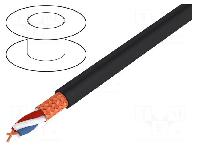 Wire: microphone cable; HELUSOUND®; black; Cu; -30÷70°C; 6.5mm HELUKABEL SOUND-400040