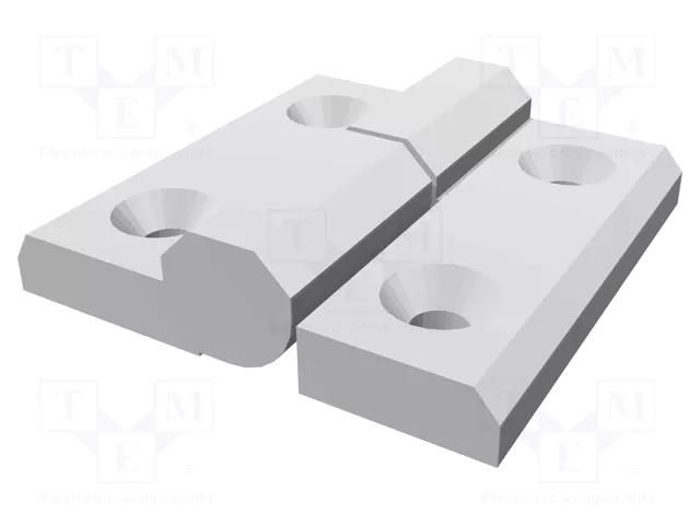 Hinge; Width: 60mm; technopolymer PA; H: 60mm; left; Ø: 6mm ELESA+GANTER CFMY60SH-6-S