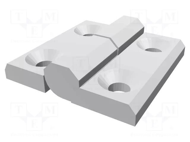 Hinge; Width: 60mm; technopolymer PA; H: 60mm; right; Ø: 8mm ELESA+GANTER CFMY60SH-8-D