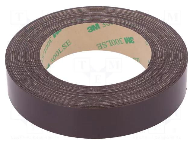 Tape: magnetic; W: 19mm; L: 5m; Thk: 0.84mm; acrylic; brown; -40÷71°C 3M 3M-1316-19-5