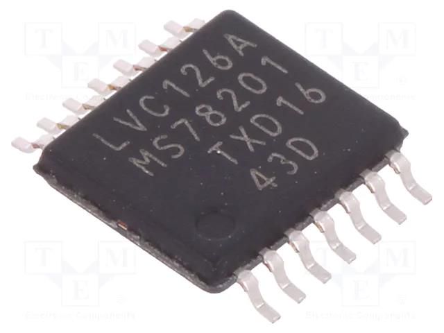 IC: digital; buffer,non-inverting,line driver; Ch: 4; CMOS,TTL NEXPERIA 74LVC126APW.112