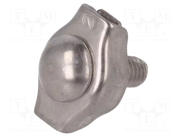 Rope clamp simplex; acid resistant steel A4; for rope KRAFTBERG ZLR1-2-A4