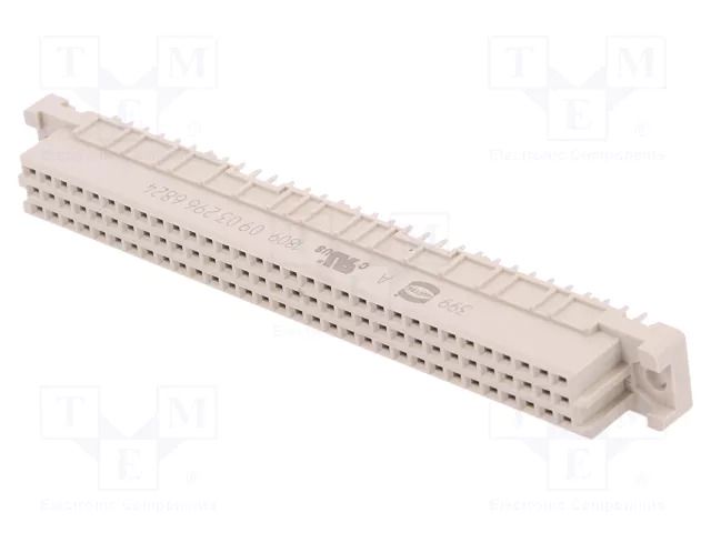 Connector: DIN 41612; socket; female; PIN: 96; straight; 2A; THT HARTING 09032966824