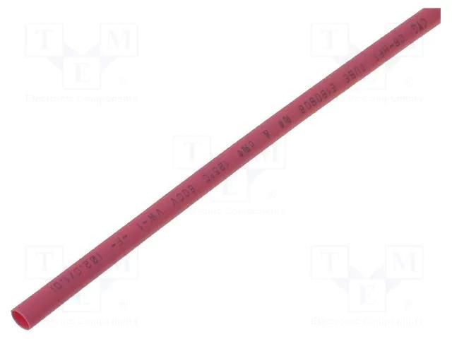 Heat shrink sleeve; glueless; 2: 1; 25.4mm; L: 1m; red; polyolefine CYG/KTG CB-HFT25.4/1M-RD