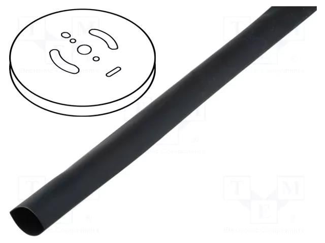 Heat shrink sleeve; glueless; 2: 1; 11.5mm; black; polyolefine CYG/KTG CB-HFT11.0-BK