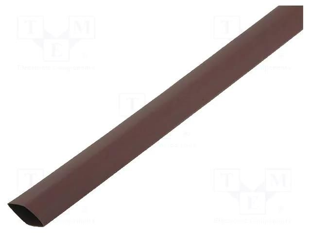 Heat shrink sleeve; glueless; 2: 1; 3.2mm; L: 1m; brown; polyolefine CYG/KTG CB-HFT3.2/1M-BR