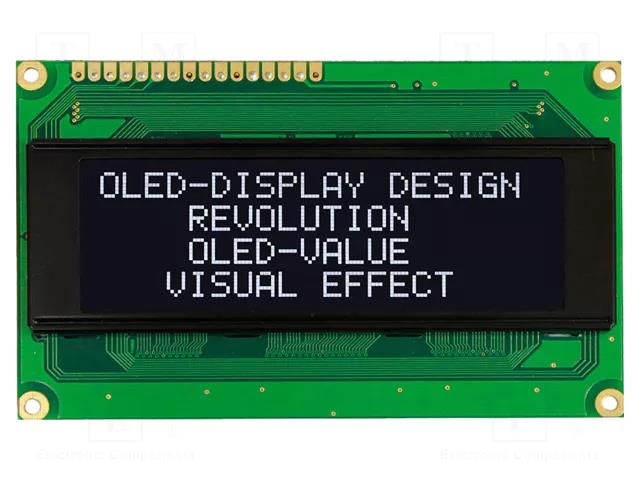 Display: OLED; alphanumeric; 20x4; Dim: 98x60x10mm; white; PIN: 16 RAYSTAR OPTRONICS REC002004BWPP5N001