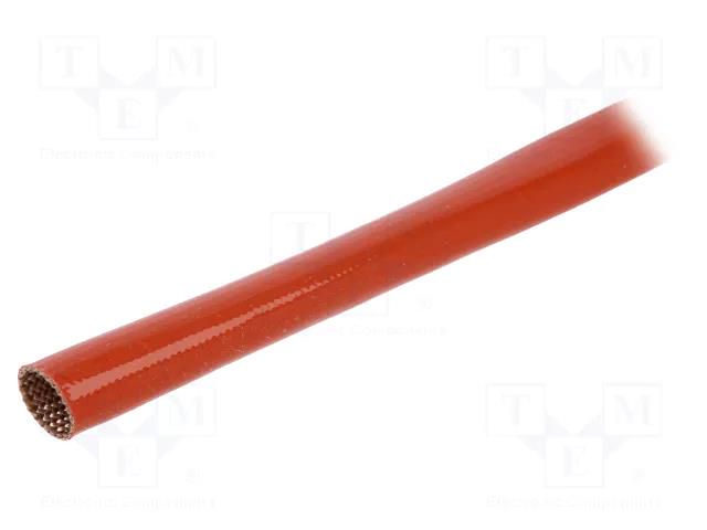 Insulating tube; fiberglass; brick red; -60÷250°C; Øint: 10mm FAVIER SCS4KV-10.0-RB-10