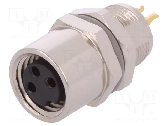 Connector: M8; female; PIN: 3; 60V; IP67; unshielded; socket TE Connectivity T4033014031-000