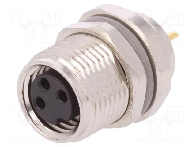 Connector: M8; female; PIN: 3; 60V; IP67; unshielded; socket TE Connectivity T4031017031-000