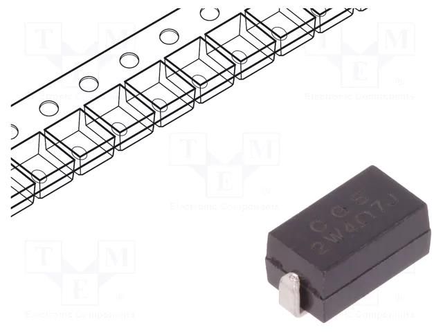 Resistor: wire-wound; SMD; R: 4.7Ω; 2W; ±5%; SMW; 4x3.55x6.7mm TE Connectivity SMW24R7JT