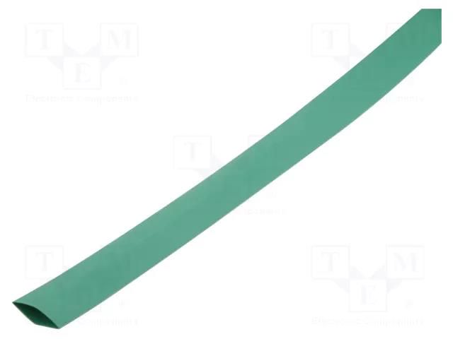 Heat shrink sleeve; glueless; 2: 1; 2.4mm; L: 1m; green; polyolefine CYG/KTG CB-HFT2.4/1M-GN