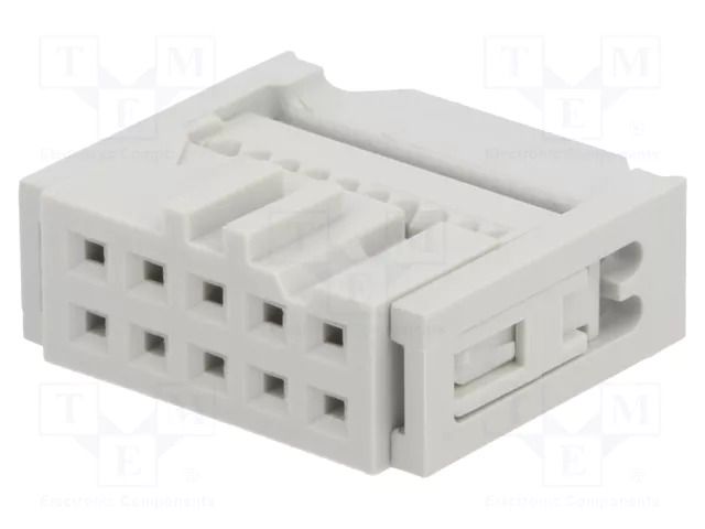 Connector: IDC; plug; female; PIN: 10; Quickie; IDC; 2.54mm; 2x5; FCI AMPHENOL COMMUNICATIONS SOLUTIONS 71600-010LF