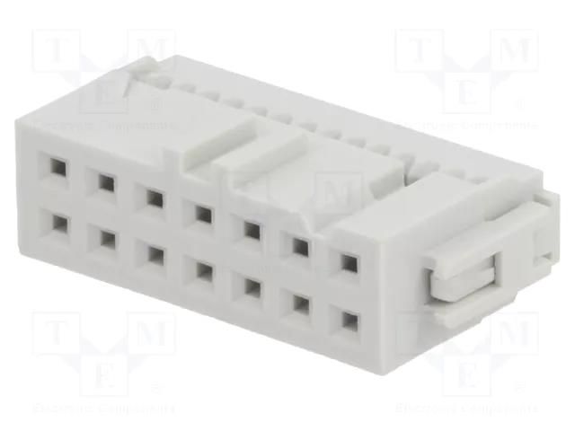 Connector: IDC; plug; female; PIN: 14; Quickie; IDC; 2.54mm; 2x7; grey AMPHENOL COMMUNICATIONS SOLUTIONS 71600-114LF