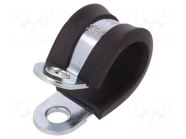 Fixing clamp; ØBundle : 16mm; W: 15mm; steel; Cover material: EPDM MPC INDUSTRIES MPC-LKD11615