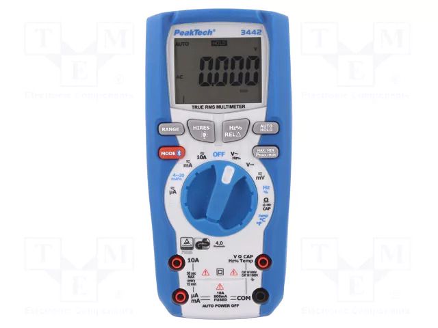 Digital multimeter; Bluetooth; LCD; 4,75 digit (50000); True RMS PEAKTECH PKT-P3442