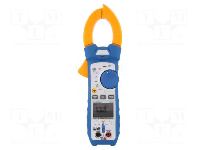 Meter: multifunction; digital,pincers type; Øcable: 48mm; LCD PEAKTECH PKT-P1670