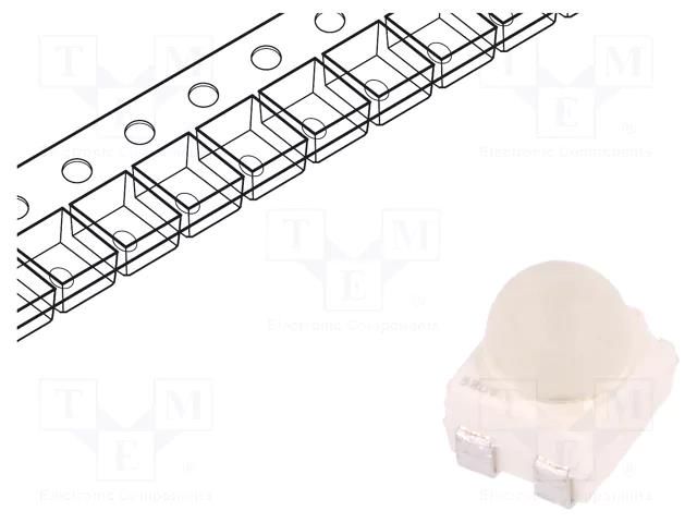 LED; amber; SMD; 3528,PLCC4; 2÷4lm; 3.5x2.8x3.8mm; 30°; 20mA ams OSRAM LA-E63B-CBEA-24-1