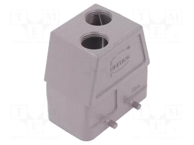 Enclosure: for HDC connectors; Han® B; size 10B; for cable; high HARTING 19300100465