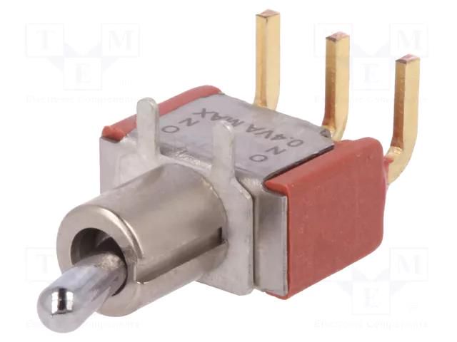 Switch: toggle; Pos: 2; SPDT; ON-ON; 0.02A/20VAC; 0.02A/20VDC; 7000 C&K 7101MD9ABE