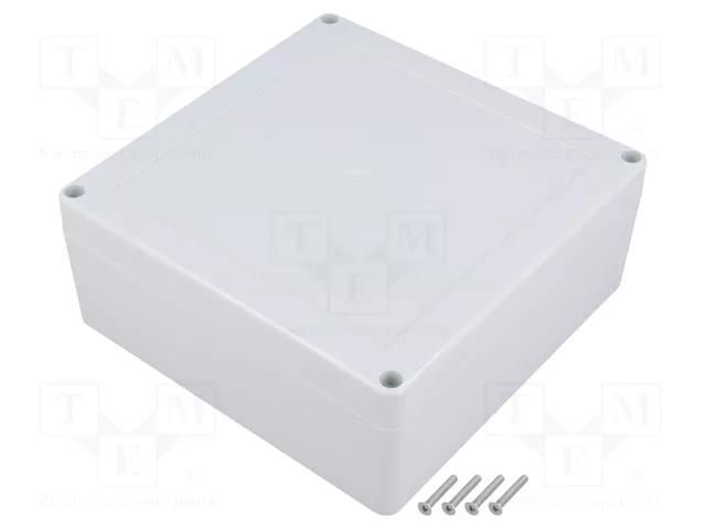 Enclosure: multipurpose; X: 150mm; Y: 150mm; Z: 60mm; ZP; light grey KRADEX ZP15015060JH-PC