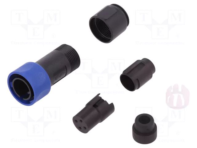Connector: circular; plug; female; PIN: 4; w/o contacts; UL94V-0 BULGIN PXP4010/04S/6570