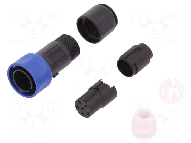 Connector: circular; plug; female; PIN: 6; w/o contacts; UL94V-0 BULGIN PXP4010/06S/6065