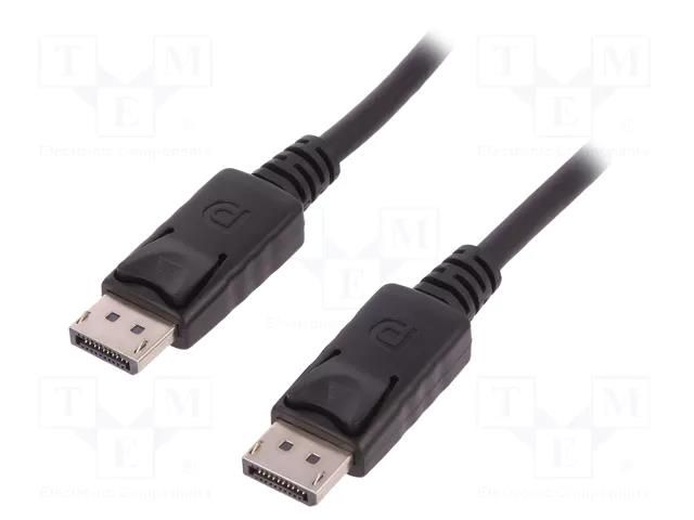 Cable; DisplayPort plug,both sides; 1m; black; DisplayPort 1.1 QOLTEC QOLTEC-50452