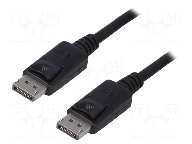 Cable; DisplayPort plug,both sides; 3m; black; DisplayPort 1.1 QOLTEC QOLTEC-50454