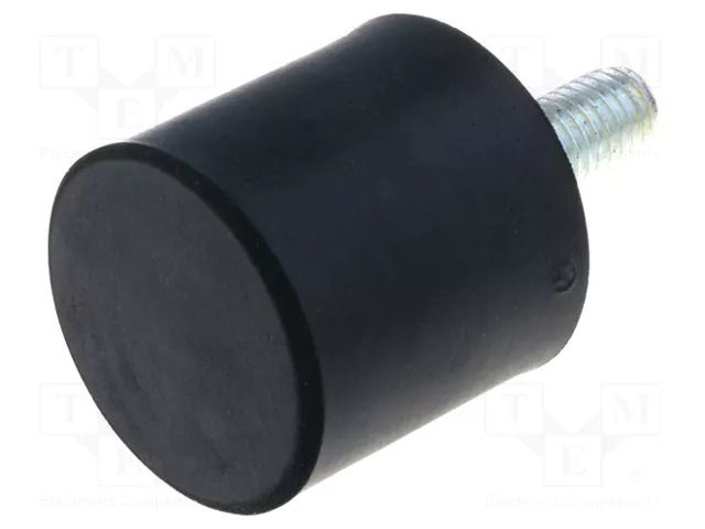 Vibroisolation foot; Ø: 20mm; H: 30mm; Shore hardness: 70±5; 450N ELESA+GANTER DVA4-20-30-M6-70