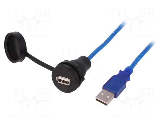 Adapter cable; USB 2.0,with protective cap; 1.5m; 1310; IP67 ENCITECH 1310-1018-03