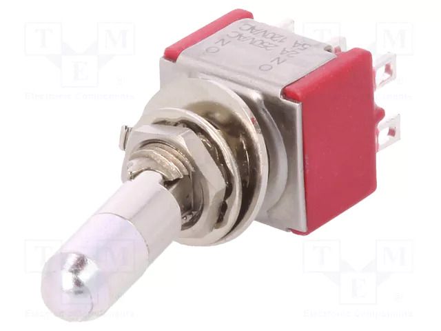 Switch: toggle; Pos: 2; DPDT; ON-ON; 2A/250VAC; 5A/28VDC; 7000; IP40 C&K 7201K2ZQE