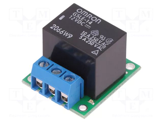Module robotics: relay; Ch: 1; 12VDC; max.250VAC; 10A; GPIO POLOLU POLOLU-2482