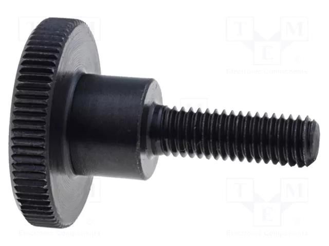 Knob; Ø: 36mm; Ext.thread: M10; 40mm; H: 23mm; steel; knurled ELESA+GANTER DIN464-M10-40