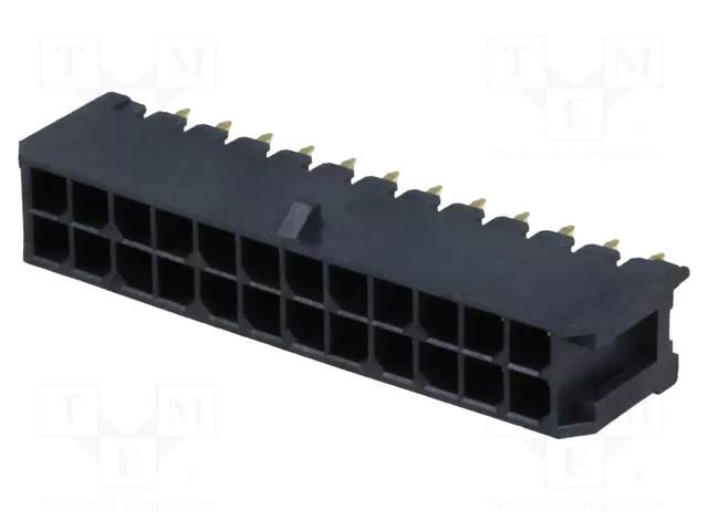 Connector: wire-board; socket; male; Minitek® Pwr 3.0; 3mm; PIN: 24 AMPHENOL COMMUNICATIONS SOLUTIONS 10127721-242LF