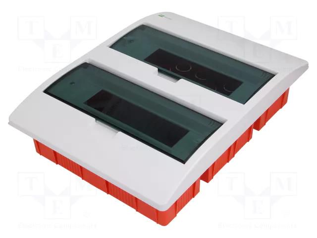 Enclosure: for modular components; IP40; plaster embedded; white ELEKTRO-PLAST NASIELSK EPN-2415-01