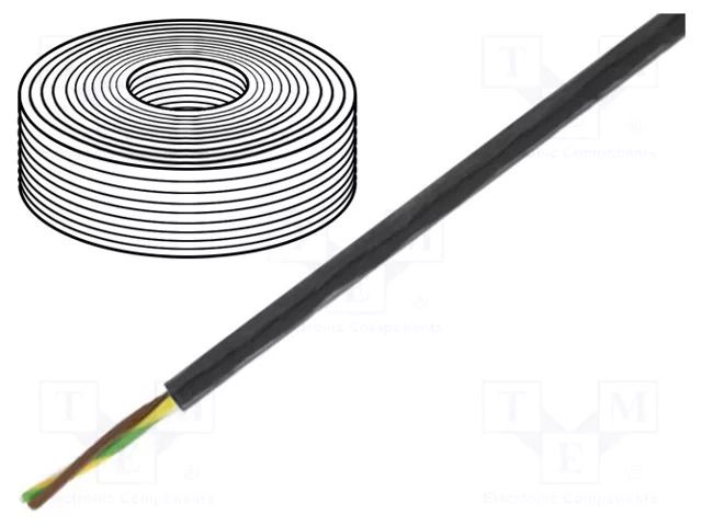 Wire; ÖLFLEX® HEAT 260 MC; 3G1mm2; stranded; Cu; PTFE; black LAPP HEAT260MC-3G1.0
