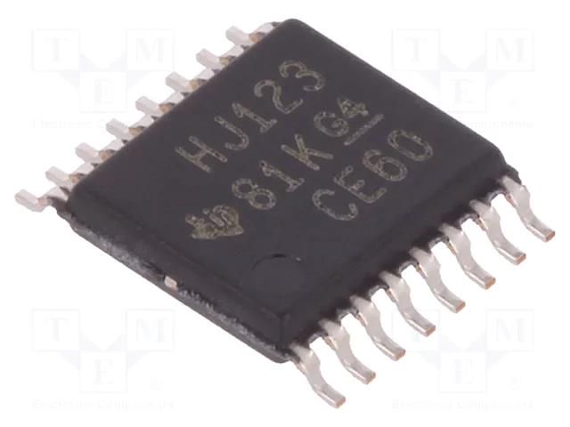 IC: digital; multivibrator,resettable; Ch: 2; CMOS; 2÷6VDC; SMD TEXAS INSTRUMENTS CD74HC123PW
