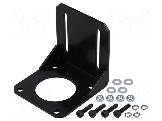 Bracket; black; bracket,mounting screws; steel; 1pcs; NEMA 23 POLOLU POLOLU-2258