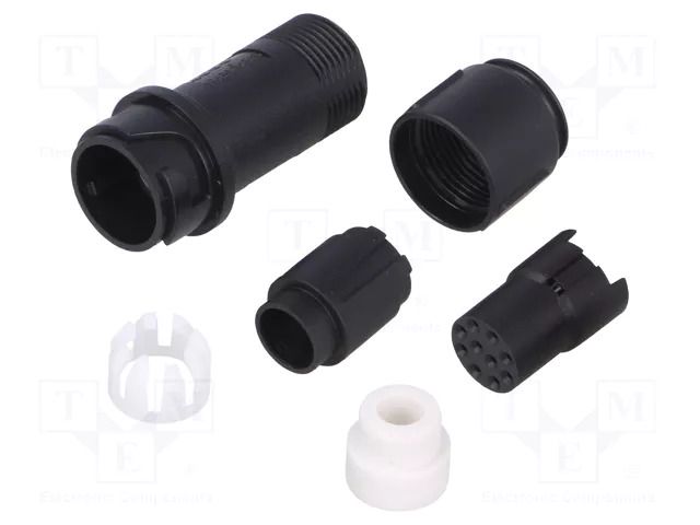 Connector: circular; plug; female; PIN: 10; w/o contacts; UL94V-0 BULGIN PXP4011/10S/6065