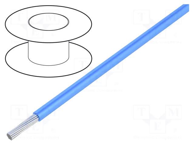 Wire; HookUp Wire; stranded; Cu; 18AWG; PVC; blue; 300V; 305m; 1000ft ALPHA WIRE 3253-BL001