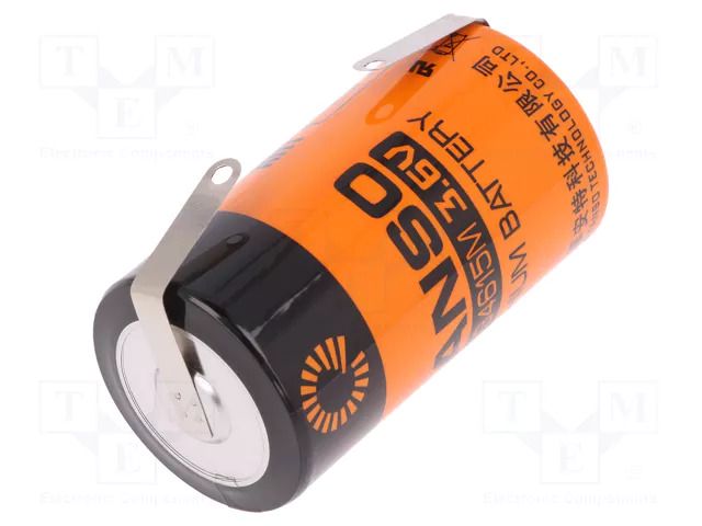 Battery: lithium; D; 3.6V; 13000mAh; Ø34.2x61.5mm; soldering lugs FANSO FANSO-ER34615M/CNR