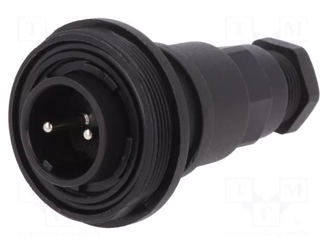 Connector: circular; plug; male; PIN: 2; Standard Buccaneer®; IP68 BULGIN PX0737/P