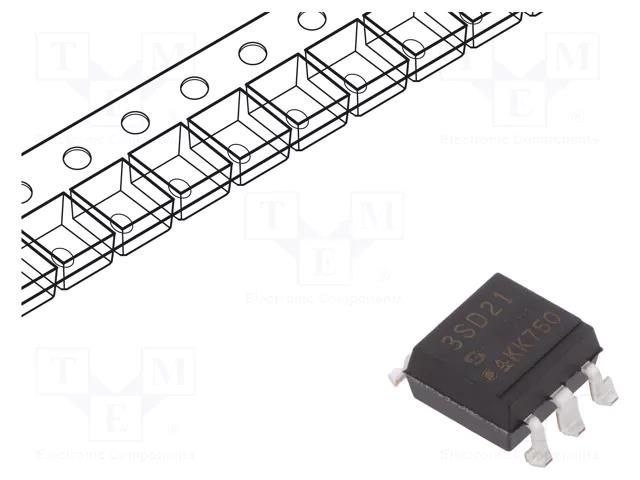 Optotriac; 5kV; zero voltage crossing driver; Gull wing 6; Ch: 1 SHARP PC3SD21YXPKH