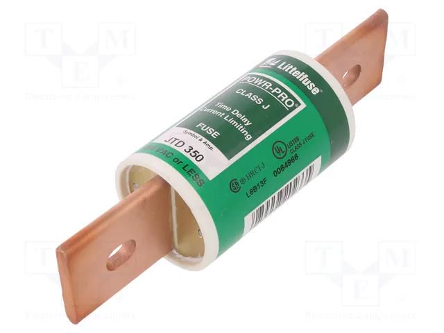 Fuse: fuse; 350A; 600VAC; 500VDC; time-lag; industrial; JTD LITTELFUSE 0JTD350.X