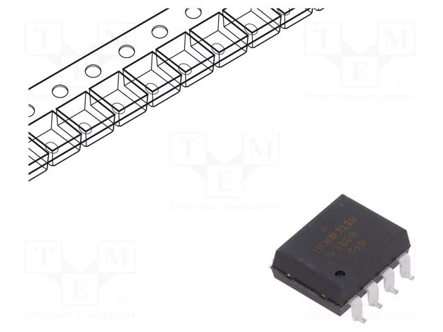 Optocoupler; SMD; Ch: 1; OUT: IGBT driver; 5kV; Gull wing 8; 35kV/μs BROADCOM (AVAGO) HCNW3120-500E