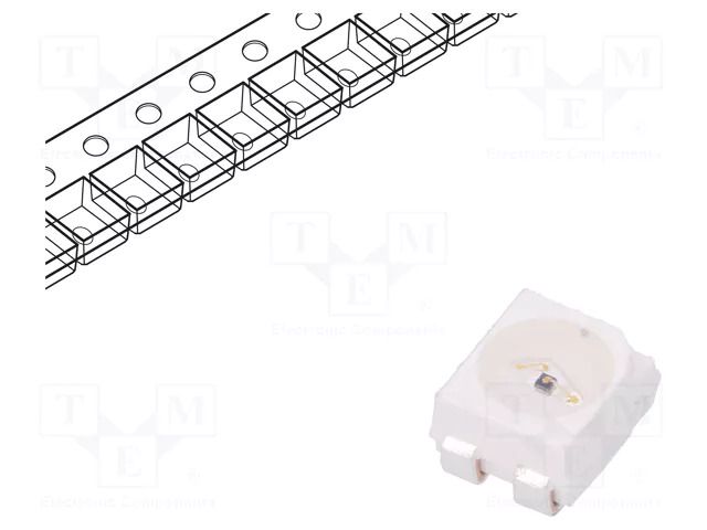 LED; red-orange; SMD; 3528,PLCC4; 285÷715mcd; 2.2÷2.5VDC; 120° BROADCOM (AVAGO) HSMJ-A401-T40M1