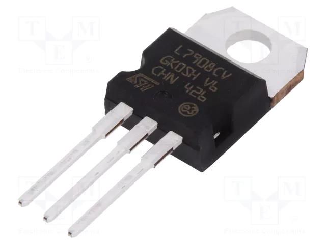 IC: voltage regulator; linear,fixed; -8V; 1.5A; TO220AB; THT; L79 STMicroelectronics L7908CV-DG