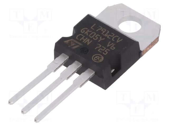 IC: voltage regulator; linear,fixed; -12V; 1.5A; TO220AB; THT; L79 STMicroelectronics L7912CV-DG